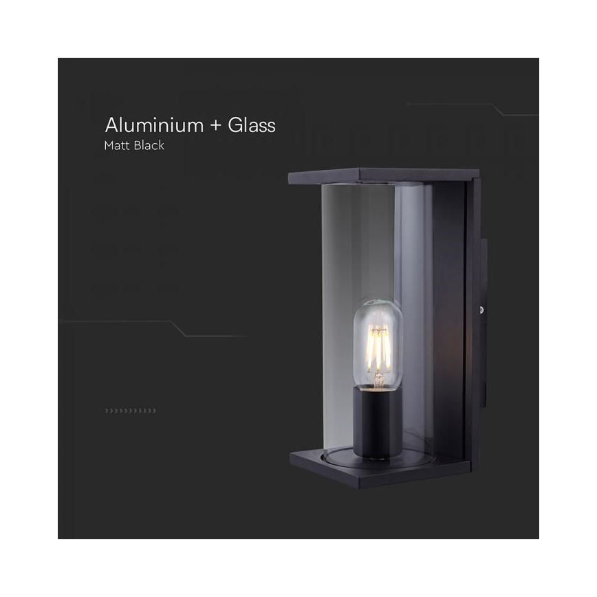 Външно стенно осветително тяло 1xE27/60W/230V IP44 черно