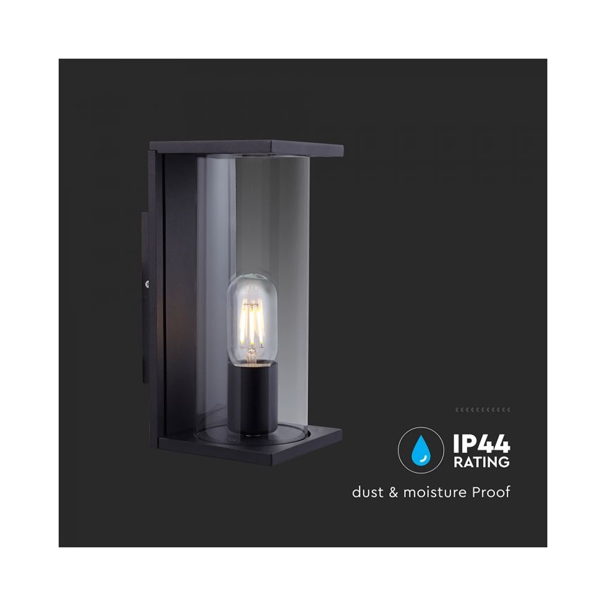 Външно стенно осветително тяло 1xE27/60W/230V IP44 черно
