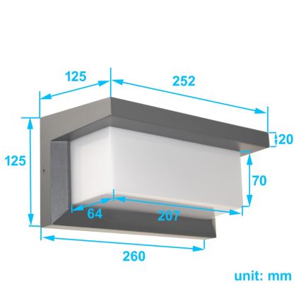 Външно стенно осветително тяло NEELY 1xE27/50W/230V IP54 антрацит