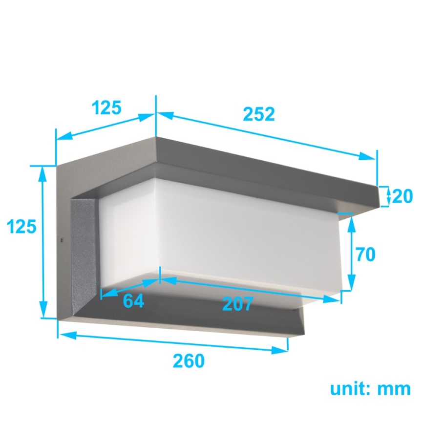 Външно стенно осветително тяло NEELY 1xE27/50W/230V IP54 антрацит