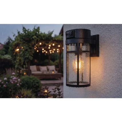 Външно стенно осветително тяло с камера GOSMART 1xE27/15W/230V Wi-Fi IP44