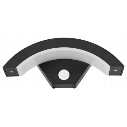 LED външно стенно осветително тяло с датчик за движение LED/10W/230V IP54 черно