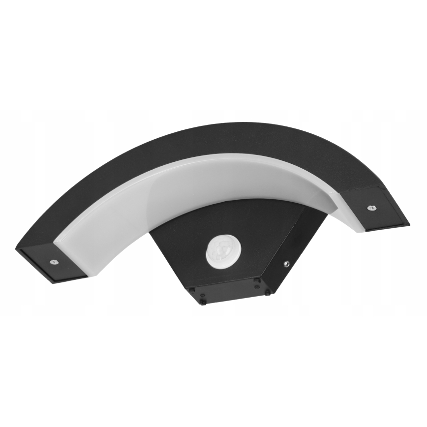 LED външно стенно осветително тяло с датчик за движение LED/10W/230V IP54 черно