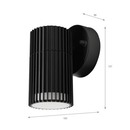 Външно стенно точково осветително тяло LANTHEA 1xGU10/11W/230V IP44 черно