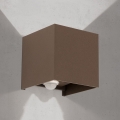 Външно стеново осветително тяло със сензор за движение и за здрач CUBE-S LED/13W/230V IP54 кафяво