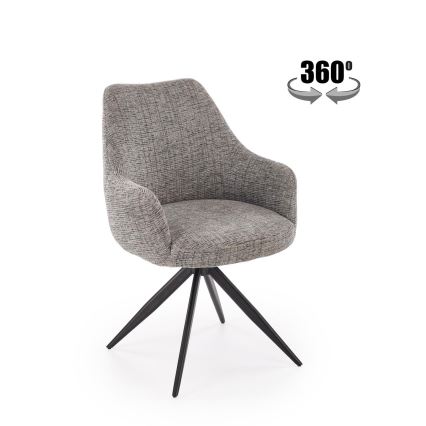 Въртящ се стол за хранене BRISA 1 бр. сив