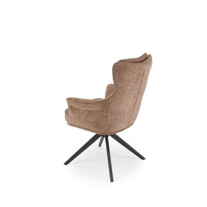 Въртящ се трапезен стол FUOCO, 1 бр., кафяв
