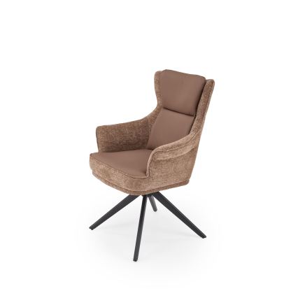 Въртящ се трапезен стол FUOCO, 1 бр., кафяв
