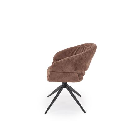Въртящ се трапезен стол LIND, 1 бр., кафяв