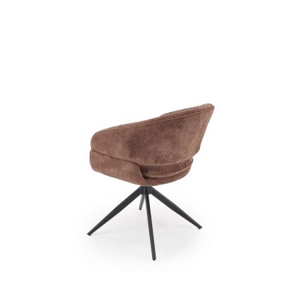 Въртящ се трапезен стол LIND, 1 бр., кафяв