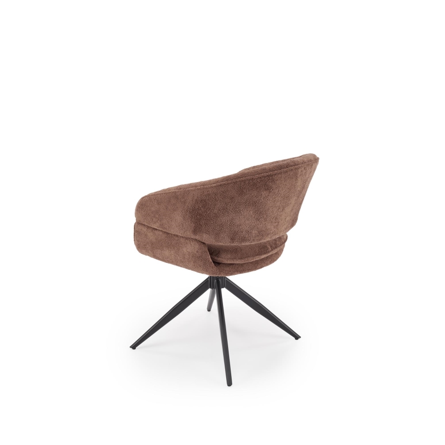 Въртящ се трапезен стол LIND, 1 бр., кафяв