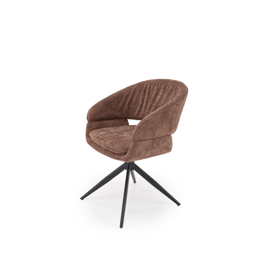 Въртящ се трапезен стол LIND, 1 бр., кафяв