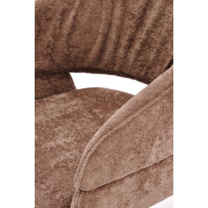 Въртящ се трапезен стол LIND, 1 бр., кафяв