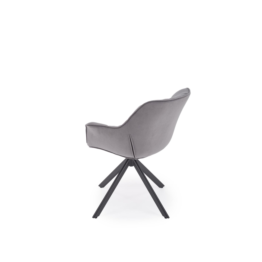 Въртящ се трапезен стол LUNE, 1 бр., сив
