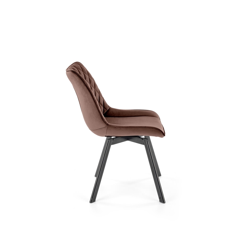 Въртящ се трапезен стол OMBRA, 1 бр., кафяв