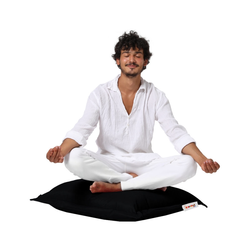 Възглавница за под 70x70 см черен