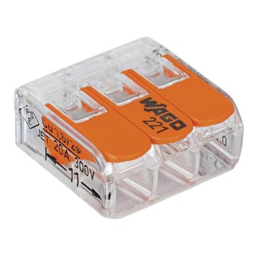WAGO 221-413 - Разклонителен терминал COMPACT 3x4 450V оранжев