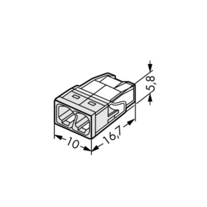 WAGO 2273-202 - Терминал на разклонителна кутия COMPACT 2x2,5 450V бял