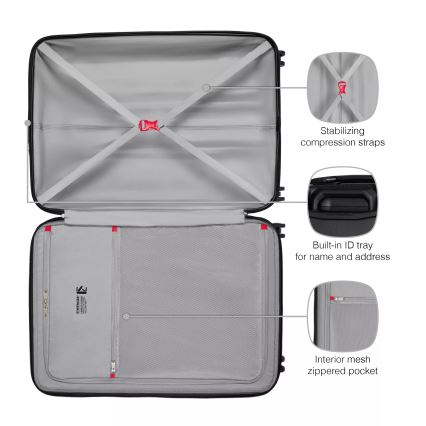 Wenger - Пътнически куфар на колела 93 л Prymo черен