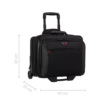 Wenger - Пътнически куфар на колела 23 l 17" + чанта за лаптоп 15,4" Potomac черен