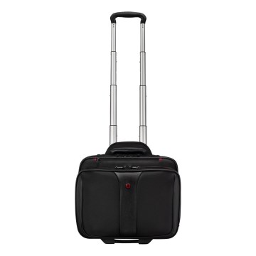 Wenger - Пътнически куфар на колела 25 l 17" + чанта за лаптоп 15,6" Patriot черен