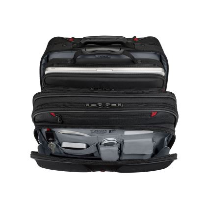 Wenger - Пътнически куфар на колела 25 l 17" + чанта за лаптоп 15,6" Patriot черен