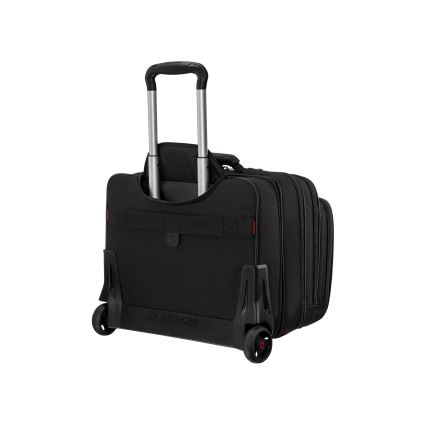 Wenger - Пътнически куфар на колела 25 l 17" + чанта за лаптоп 15,6" Patriot черен