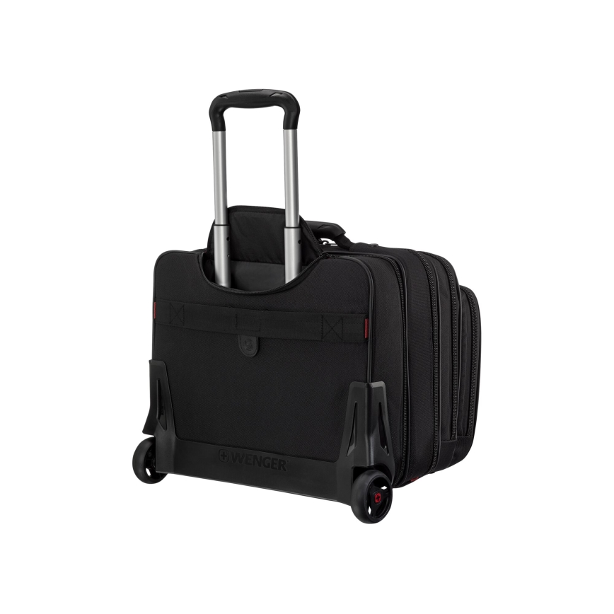 Wenger - Пътнически куфар на колела 25 l 17" + чанта за лаптоп 15,6" Patriot черен