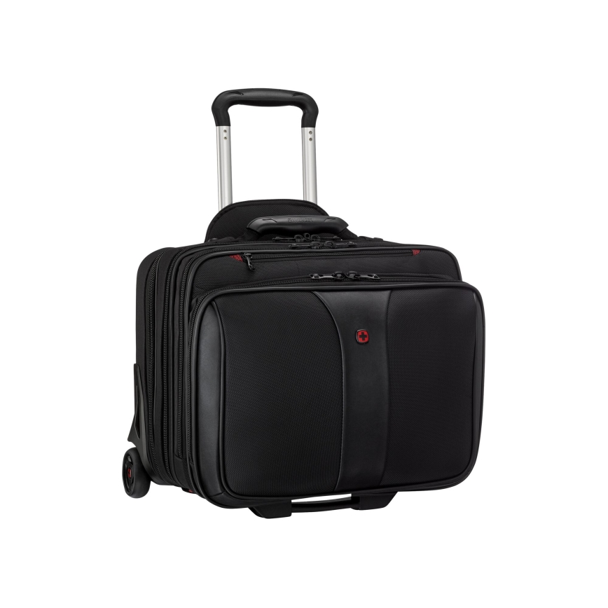 Wenger - Пътнически куфар на колела 25 l 17" + чанта за лаптоп 15,6" Patriot черен