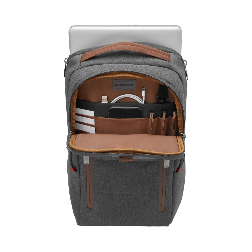 Wenger - Раница за лаптоп 15 l 16" с джоб за таблет 12" + crossbody bag Град Upgrade 2в1 сив
