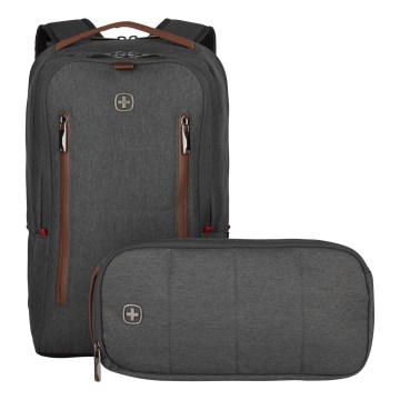 Wenger - Раница за лаптоп 15 l 16" с джоб за таблет 12" + crossbody bag Град Upgrade 2в1 сив