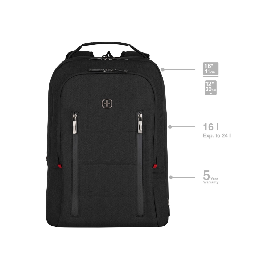 Wenger - Раница за лаптоп 16 l 16" с джоб за таблет 12" Град Traveler черен