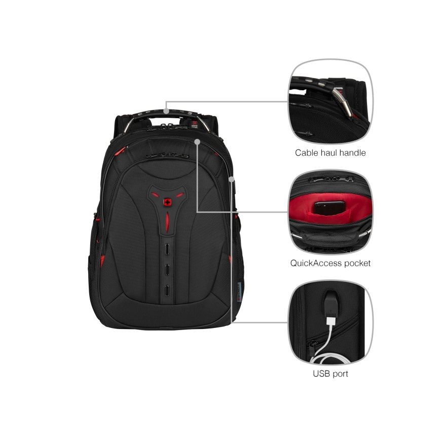 Wenger - Раница за лаптоп 25 l 16" с джоб за таблет 10" Pegasus Deluxe черен