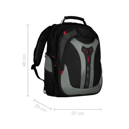 Wenger - Раница за лаптоп 25 l 17 с джоб за таблет 12 Pegasus черен/сив