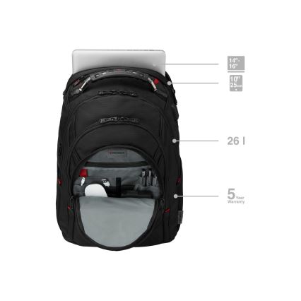Wenger - Раница за лаптоп 26 l 17 с джоб за таблет 10 Ibex Ballistic Deluxe