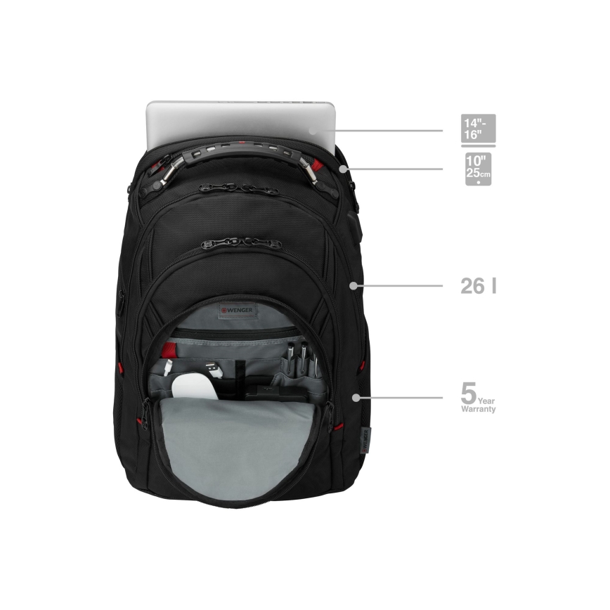 Wenger - Раница за лаптоп 26 l 17 с джоб за таблет 10 Ibex Ballistic Deluxe