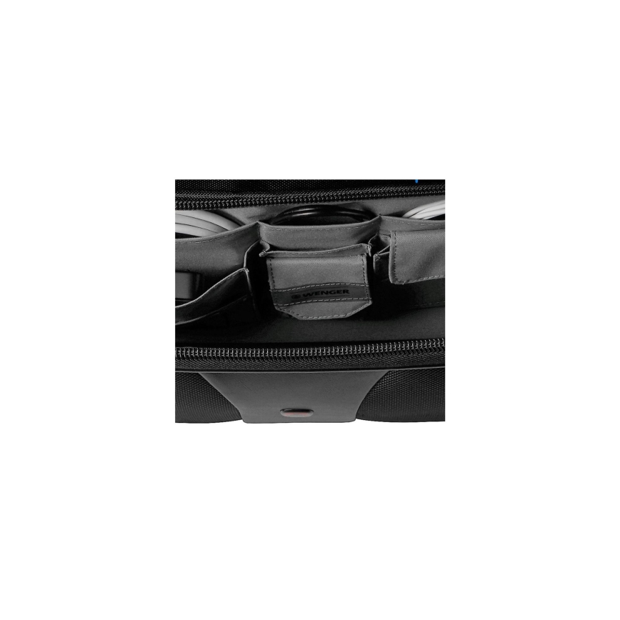 Wenger - Пътнически куфар на колела 25 л 17 + чанта за лаптоп 15,6 Patriot черен