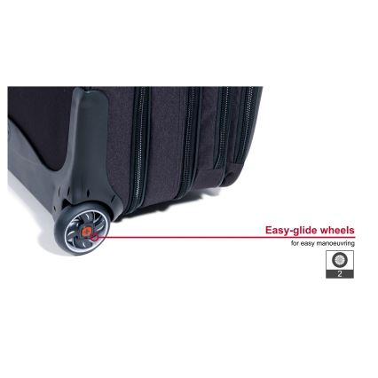 Wenger - Пътнически куфар на колела 25 л 17 + чанта за лаптоп 15,6 Patriot черен