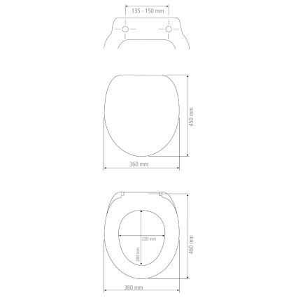 WENKO 105000100-WC тоалетна седалка AURORA 45x36 см бяла