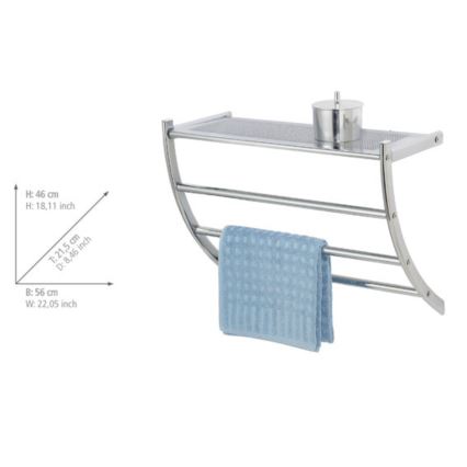 WENKO 15578100 - Стойка за кърпи PESCARA 56x46 cm лъскав хром