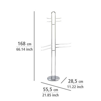 WENKO 15581100 - Стойка за кърпи PALERMO 55,5x168 cm лъскав хром