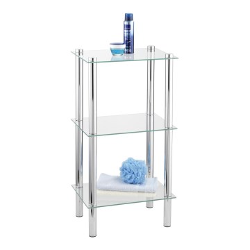 WENKO 15851100 - Стелаж YAGO 40x74 см сребрист/прозрачен