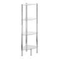 WENKO 15852100 - Стелаж YAGO 30x104 см, неръждаема стомана/сребрист/прозрачен