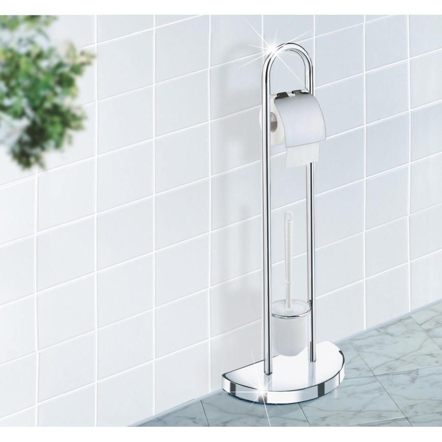 WENKO 16608100 - WC четка COSENZA 33x84 cm лъскав хром/сатен