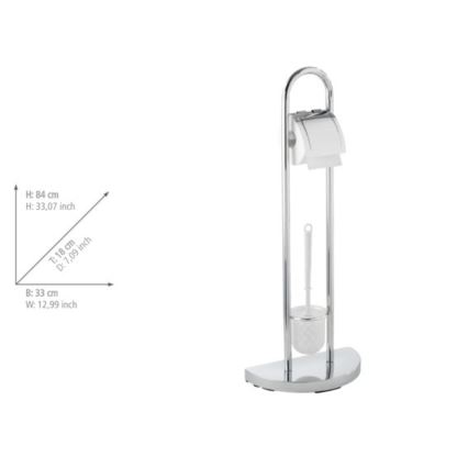 WENKO 16608100 - WC четка COSENZA 33x84 cm лъскав хром/сатен