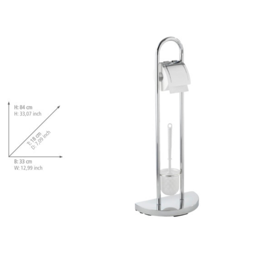 WENKO 16608100 - WC четка COSENZA 33x84 cm лъскав хром/сатен