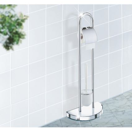 WENKO 16608100 - WC четка COSENZA 33x84 cm лъскав хром/сатен