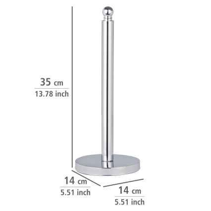 WENKO 16878100 - Държач за тоалетна хартия VITERBO 14 x 35 см, сребрист