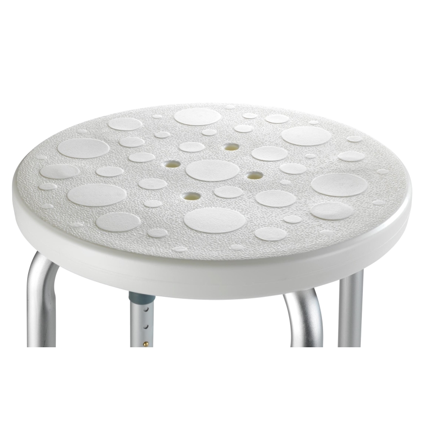 WENKO 1792921100-Столче SECURA 45,5x45,5 cm бяло/сребристо/сиво