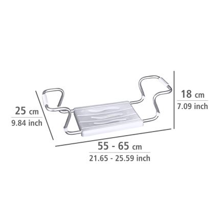 WENKO 17930100-Sедалка за вана SECURA 26x18 cm бяла/сребриста